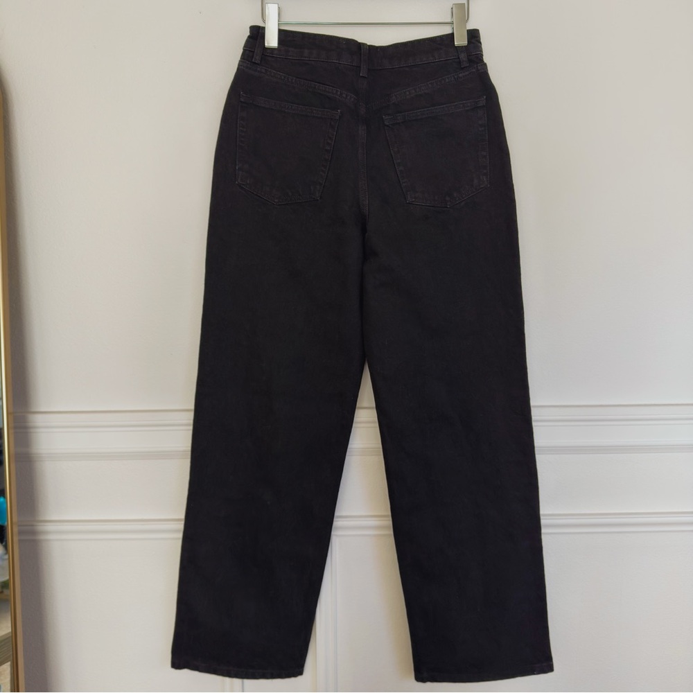 ZARA WOMAN SS23 BLACK ZW THE FULL LENGTH JEANS WITH ZIPPERS - Picture 4 of 6